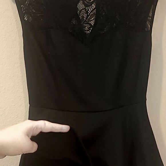  ⭐️Womens Black Dress Lace Top Mini sz Small - Picture 5 of 7